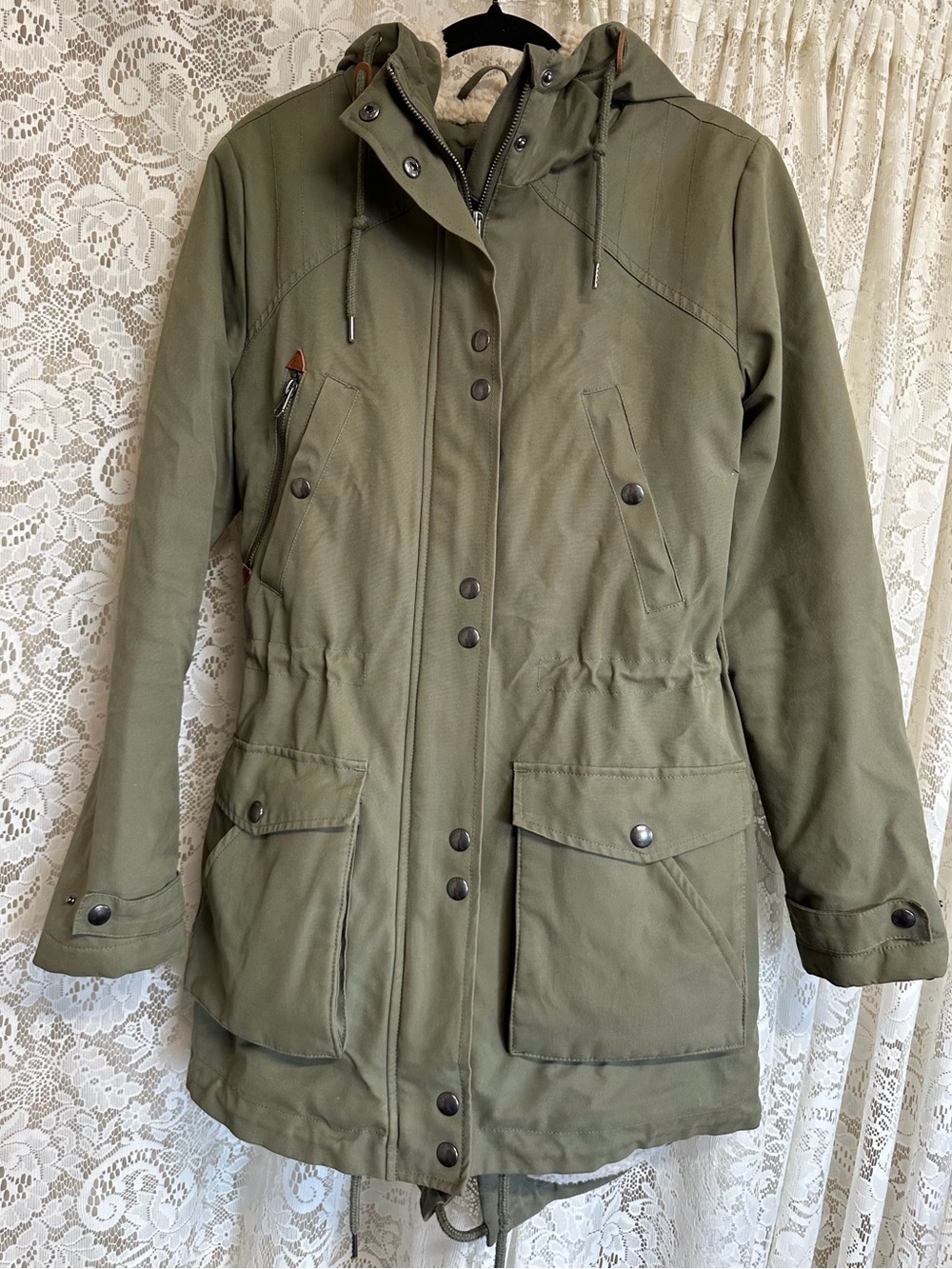 Volcom Green Walk On By Parka Jacket